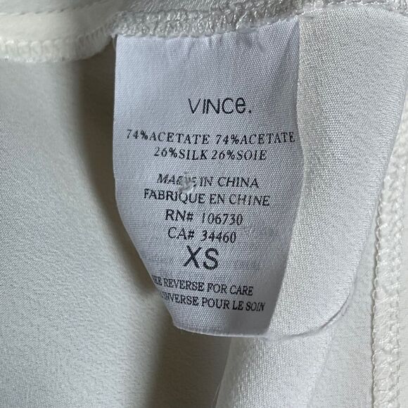 Vince Ivory Silk Blend Ruffled Tank Top Sz XS - Picture 4 of 8